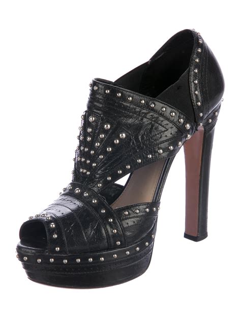 prada black studded sandals|prada black platform sandals.